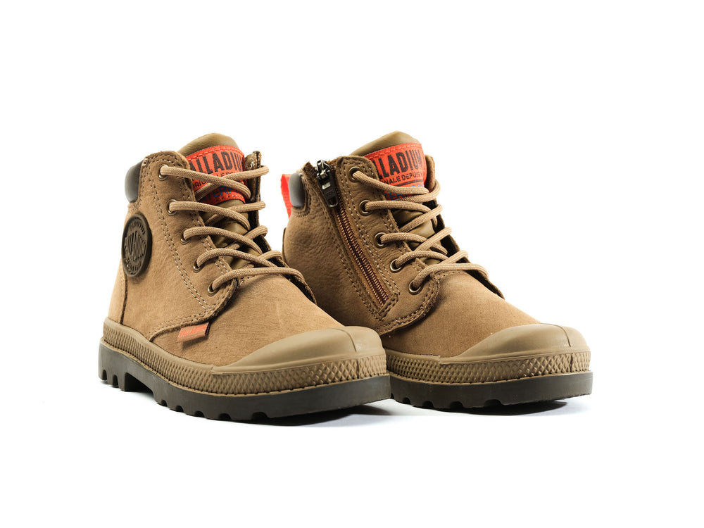 Botas Palladium PAMPA HI CUFF WP OZ Niños Marrones | Costa Rica-67192